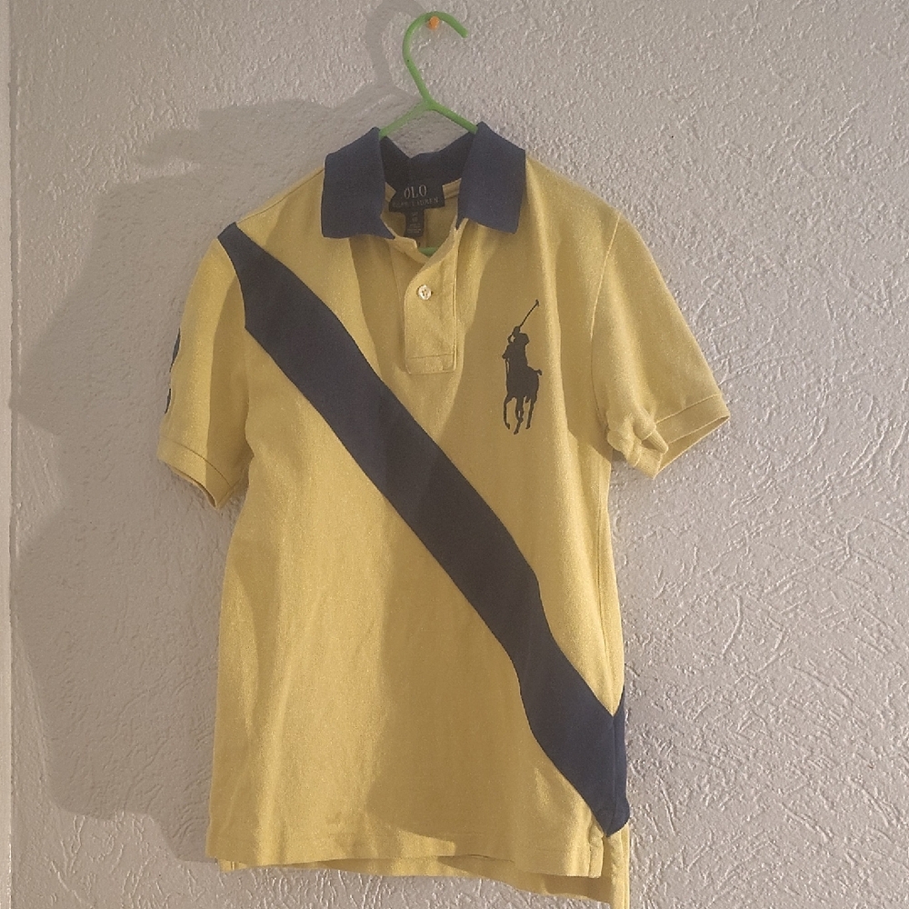 Polo by Ralph Lauren Yellow and Navy Polo Shirt